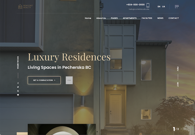 dentist site mock-up